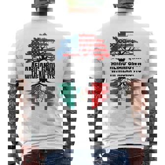American Grown Mexican Roots Mexico Men's T-shirt Back Print | Mazezy