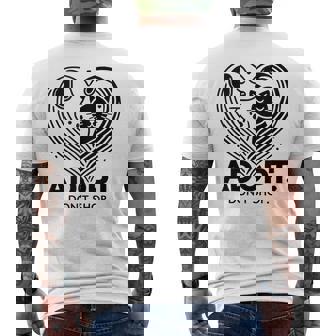 Animal Rescue Adoption For Dog Cat Pet Rescuers Tank Top Men's Back Print T-Shirt - Monsterry