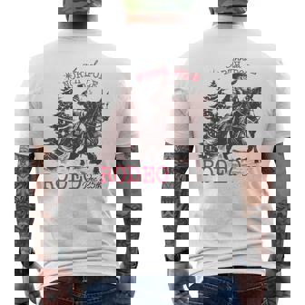 Annual North Pole Rodeo Santa Jingle Horse Christmas Men's Back Print T-Shirt - Monsterry