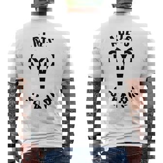 Aries Season Astrology April Zodiac Sign Men's Back Print T-Shirt - Monsterry