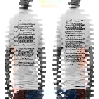 Bachpartita Paraiolín No 3 E-Mayor Preludio Partitura Camiseta Hombre Estampado Espalda - Regaloses