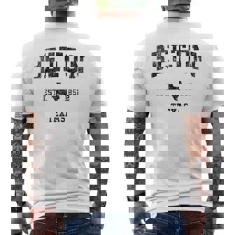 Belton Texas TX Vintage Sports Print Men's Back Print T-Shirt - Monsterry