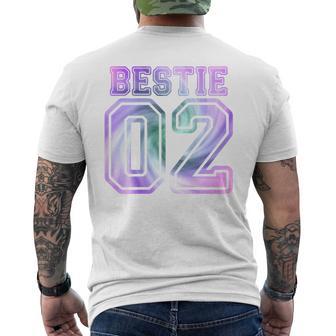 Bff 02 Best Friends Matching Bestie For 2 Tie Dye On Back T-Shirt mit Rückendruck - Geschenkecke