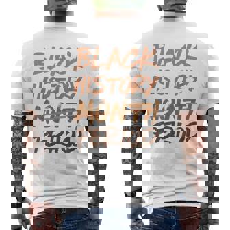 Black History Month Period African American Melanin Pride Men's T-shirt Back Print - Monsterry