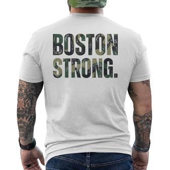 Boston Strong Massasuchets Ma Athlétic Vintage Camo Sports Men's T-shirt Back Print - Thegiftio UK