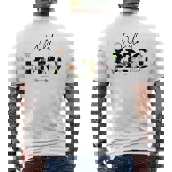 Brother Of The Wild One Zoo Birthday Safari Jungle Animal Men's Back Print T-Shirt - Monsterry