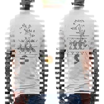 Cactus Cacti Peach Jesus Abstract Men's Back Print T-Shirt - Monsterry