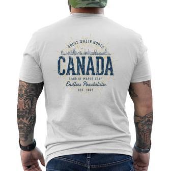 Canadá Estilo Retrointage Canada Camiseta Hombre Estampado Espalda - Regaloses