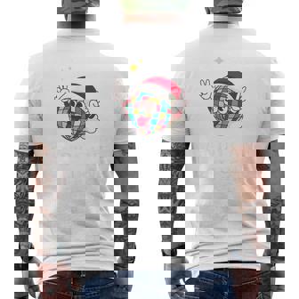 Candy Cane Queen Festive Disco Ball Vibes Men's Back Print T-Shirt - Monsterry