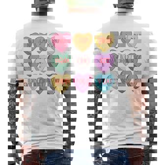 Candy Sweet Hearts Skibidi Rizz Valentines Day Boys Kids Men's Back Print T-Shirt - Monsterry