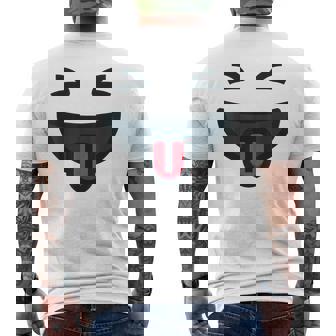 Cara Sonriente Emoticono Disfraz De Carnaval Camiseta Hombre Estampado Espalda - Regaloses