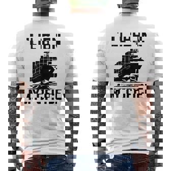 Cargo Ship Container Ship Captain Crew Worker Tank Top Men's Back Print T-Shirt - Monsterry