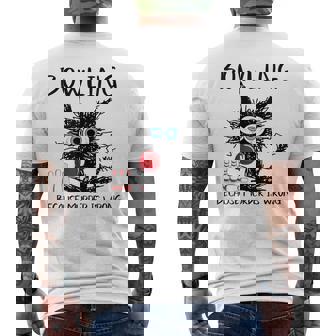 Cat Bowling Because Murder Is Wrong Cat Bowling Men's Back Print T-Shirt - Monsterry