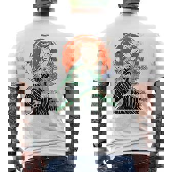 Chat Japonais Samurai Ninja La Grandeague Kanagawa Sur Le Dos T-shirt imprimé au dos - Cadeauxyz