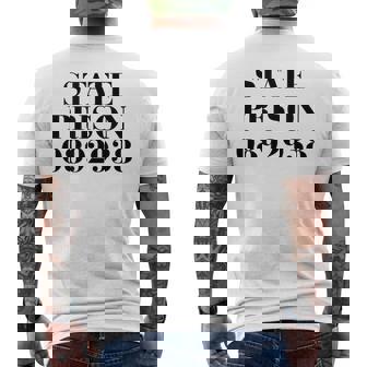 Chemise De Prisonnier D'inmate Et Uniforme De Prisonieilli T-shirt imprimé au dos - Cadeauxyz