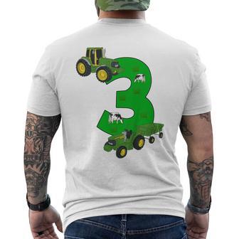 Children's Birthday 3 Years Tractor Tractor 3Rd Birthday T-Shirt mit Rückendruck - Geschenkecke