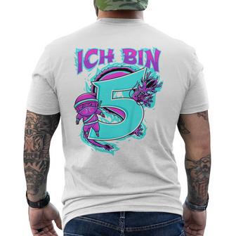 Children's Fifth Birthday Boy 5 Years Old Five Year Ninja T-Shirt mit Rückendruck - Geschenkecke