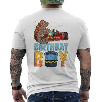 Children's Railway 6Th Birthday Train Boys 6 Years Old B-Day T-Shirt mit Rückendruck - Geschenkecke