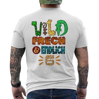 Children's Wild Cheeky And Finally 6 Years Birthday T-Shirt mit Rückendruck - Geschenkecke