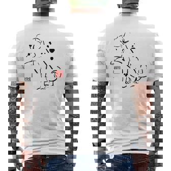 Chinese Zodiac Dog Sumi-e Tee Men's Back Print T-Shirt - Monsterry