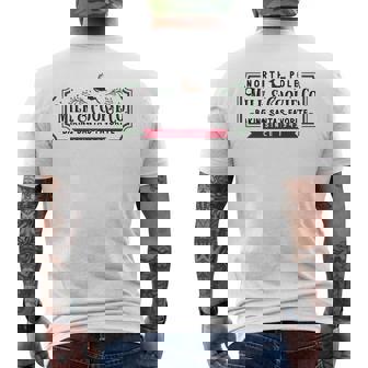 Christmas North Pole Milk And Cookie Co Premium Men's Back Print T-Shirt - Monsterry
