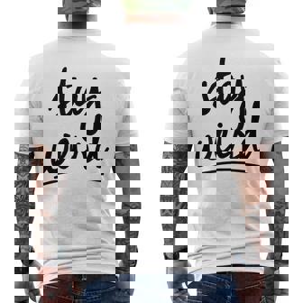 Citation Humoristique Stay Weird Motif Lettres Noires T-shirt imprimé au dos - Cadeauxyz