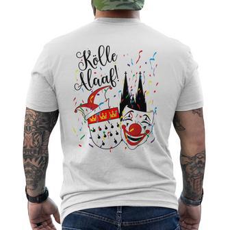 Cologne Cathedral Alaaf Confetti Carnival Parade T-Shirt mit Rückendruck - Geschenkecke