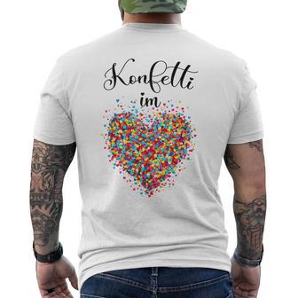 Confetti In The Heart Carnival Blue T-Shirt mit Rückendruck - Geschenkecke