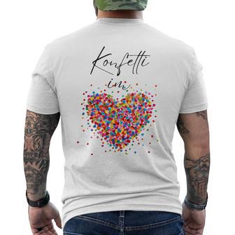 Confetti In The Heart Fancy Dress Carnival Costume Replacement T-Shirt mit Rückendruck - Geschenkecke