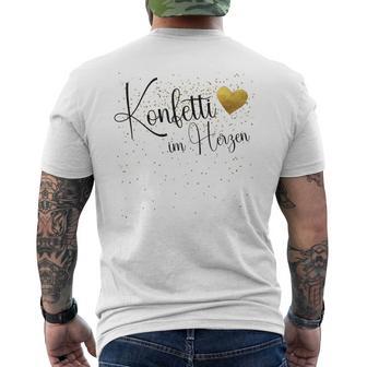 Confetti In Heart Fancy Dress Confetti Carnival Outfit T-Shirt mit Rückendruck - Geschenkecke