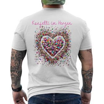 Confetti In The Heart Long-Sleeved T-Shirt mit Rückendruck - Geschenkecke