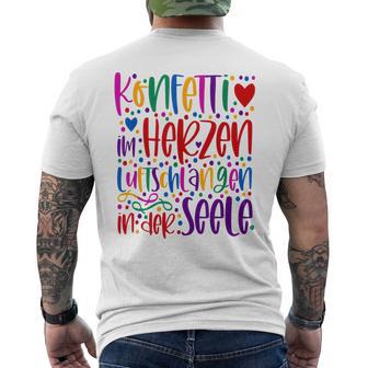 Confetti In The Heart Streamers In The Soul Fancy Dress Celebration T-Shirt mit Rückendruck - Geschenkecke