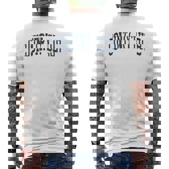 Country Club FL Vintage Athletic Sports JSN2 Navy Print Men's Back Print T-Shirt - Monsterry