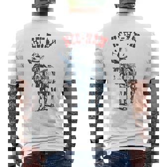 Cowboy Donkey Hee-Haw Ready For Rodeo Men's Back Print T-Shirt - Monsterry