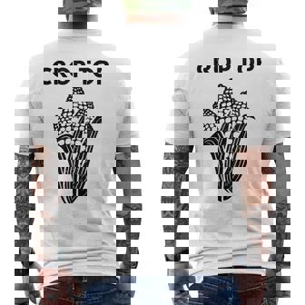 Crop Top Vegetable Farming Vegetarian Farmer Men's Back Print T-Shirt - Monsterry