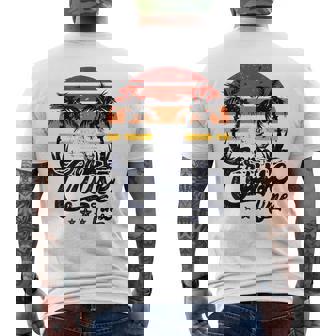 On Cruise Time Coconut Tree Graphic Summer Vacation Cruising Men's T-shirt Back Print | Seseable CA