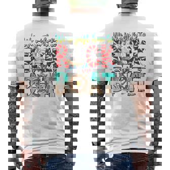 Cruise We're Just Here To Rock The Boat Retro Men's T-shirt Back Print | Mazezy