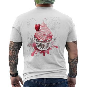 Cupcake-Weinlese T-Shirt mit Rückendruck - Geschenkecke