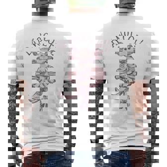 Cute Ballerina Axolotl Men's T-shirt Back Print | Mazezy