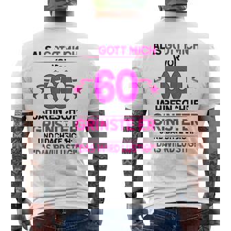 Damen Als Gott Michor 60 Jahren Schuf Grinste Er 60 Geburtstag T-Shirt mit Rückendruck - Geschenkecke