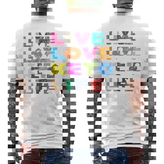Delicious Ketogenic Live Love Keto Life 359 Men's Back Print T-Shirt - Monsterry