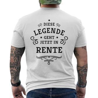 Dese Legende Geht Jetzt In Rente This Legend Goes Now In T-Shirt mit Rückendruck - Geschenkecke