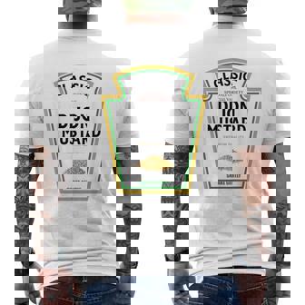 Dijon Mustard Halloween 2024 Costume Family Matching Ketchup Men's Back Print T-Shirt - Monsterry