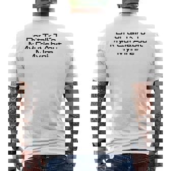 Dont Talk To My Outie About My Innie Tv Show Severance Men's T-shirt Back Print - Seseable