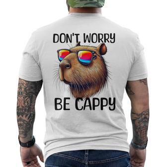 Don't Worry Be Cappy Capybara Water Pig T-Shirt mit Rückendruck - Geschenkecke