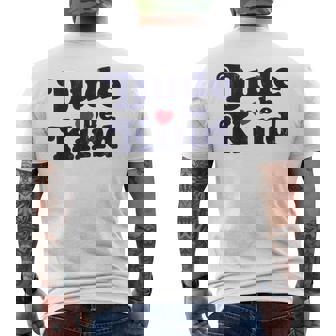 Dude Be Kind Positive Inspirational Kindness Retro Heart Men's Back Print T-Shirt - Monsterry
