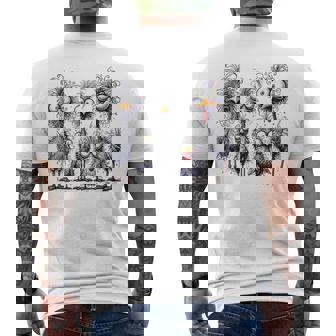 Eagerlys Arte Colorido Y Divertido De Pollo Familia De Pollo Loco Camiseta Hombre Estampado Espalda - Regaloses