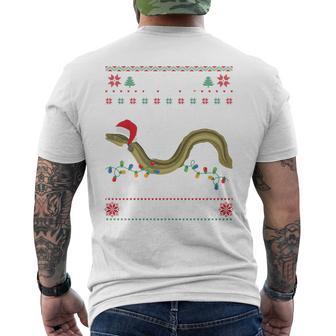 Eel I Want For Christmas I Angler Ugly Christmas Sweater T-Shirt mit Rückendruck - Geschenkecke