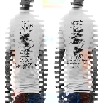 Está Bien Yo Estoy Bien Todo Está Bien Divertido Gato Negro Gatito Camiseta Hombre Estampado Espalda - Regaloses