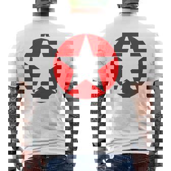 Estrella En Un Círculo Rojo Camiseta Hombre Estampado Espalda - Regaloses